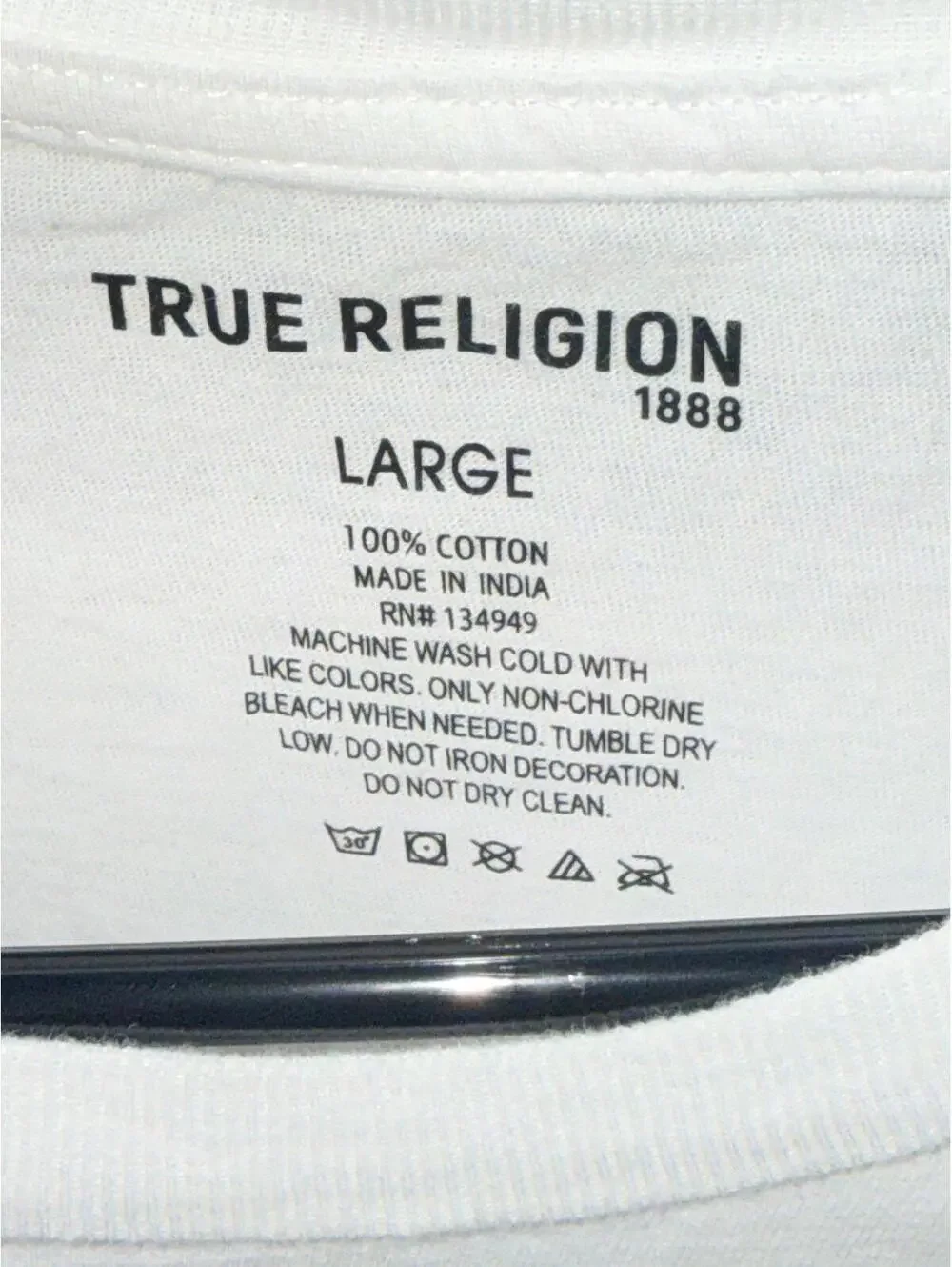 True Religion Mens tee, size Large